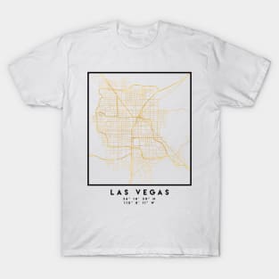 LAS VEGAS NEVADA CITY STREET MAP ART T-Shirt